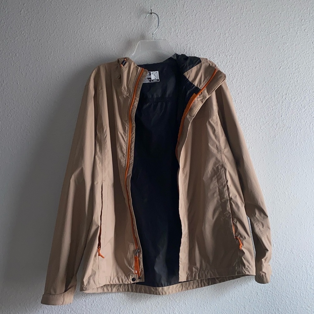 Dutch Bros Tan Wind Breaker Jacket Large